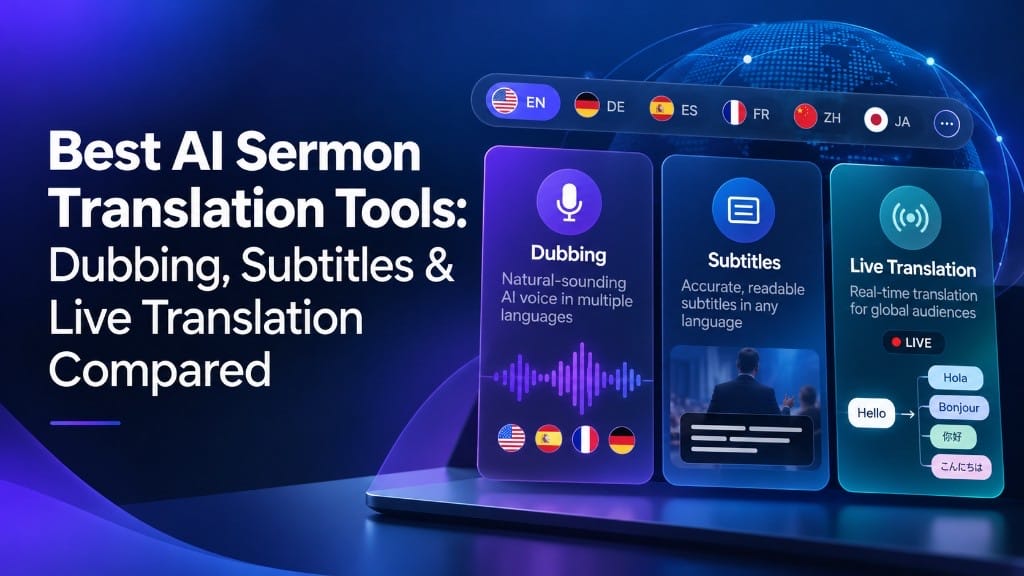 Best AI Sermon Translation Tools: Dubbing, Subtitles & Live Translation Compared