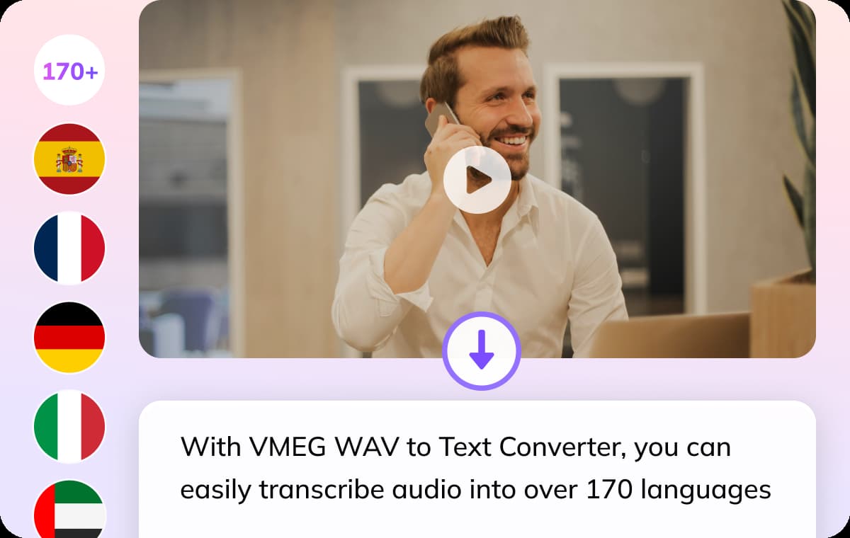 Convert WAV Files to Text in 170+ Languages