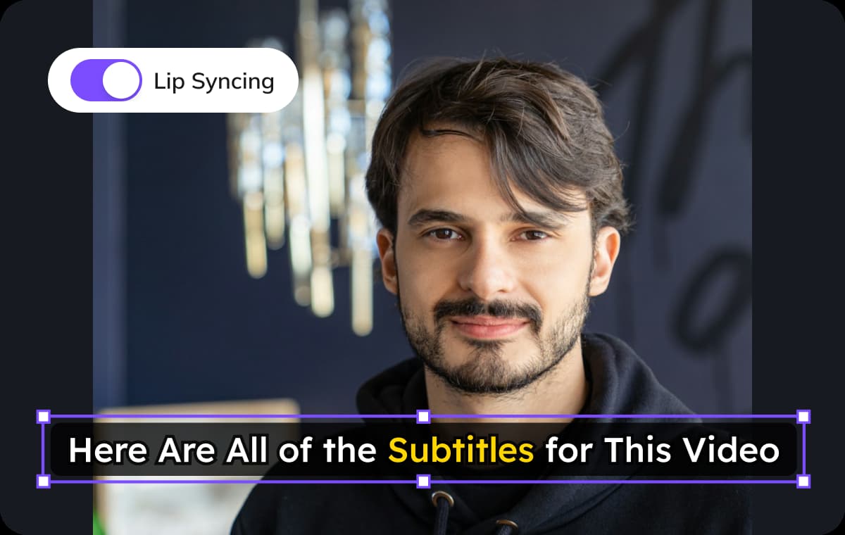 English to Hindi AI Lip-Sync & Subtitles