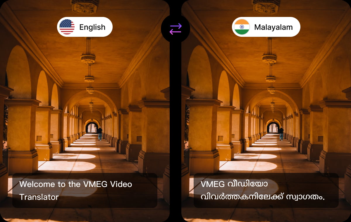 English to Malayalam Voice Translation Across 170+ Other Languages