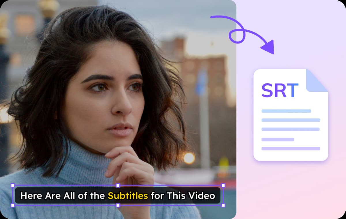 Export as Video or Download Thai-to-English SRT Files