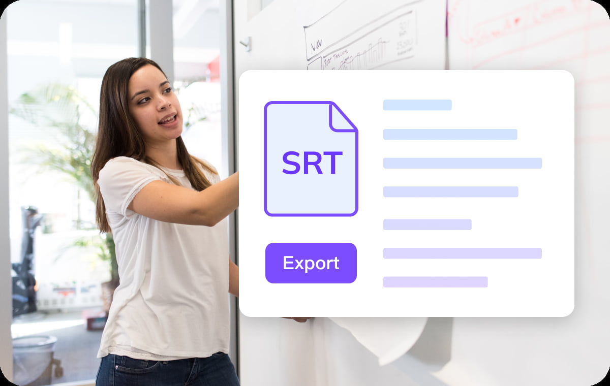 Exporte legendas ou vídeos completos