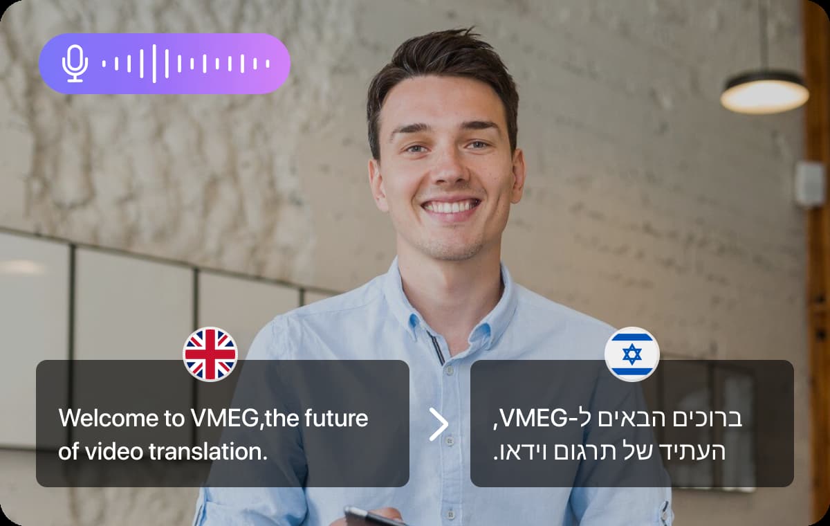 Hebrew Translator with Audio - English to Hebrew with Sound