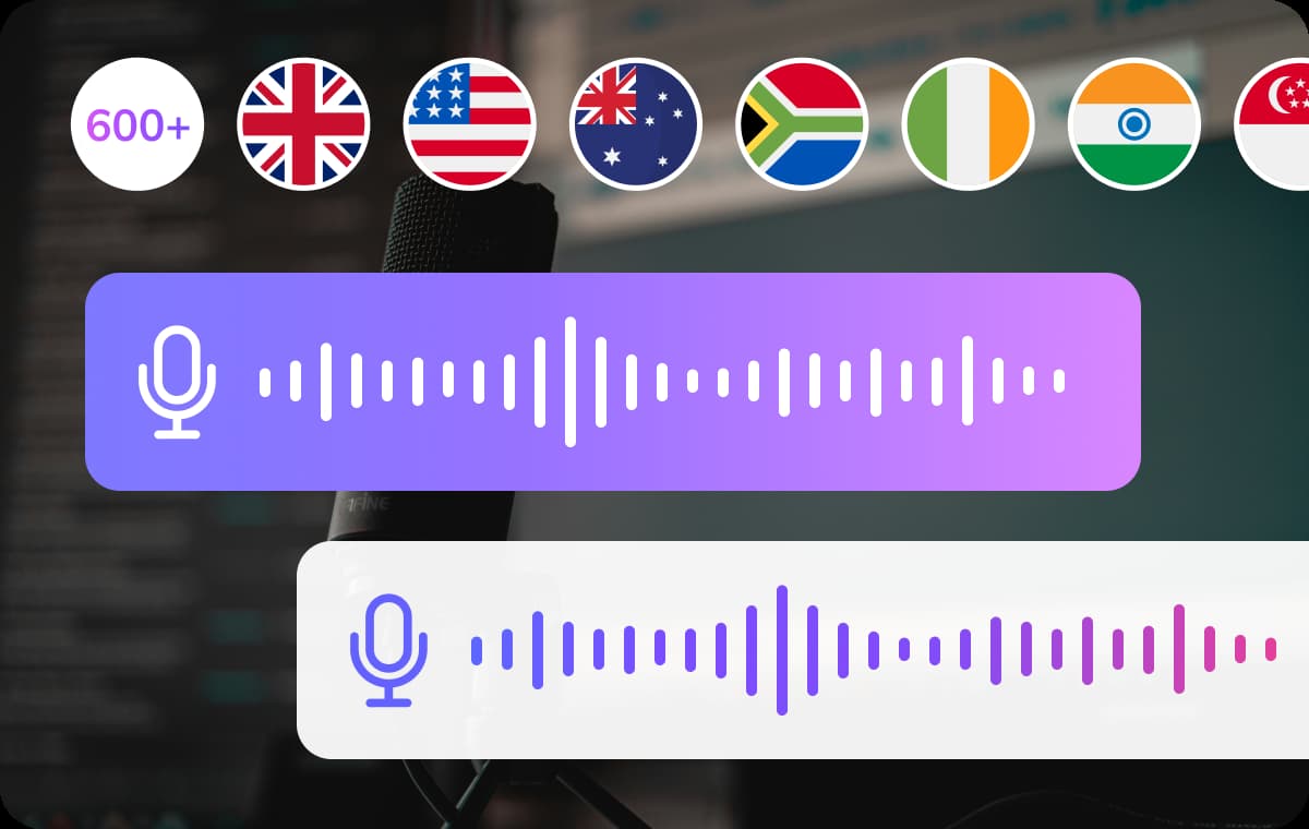 600+ English Voices & Voice Clone