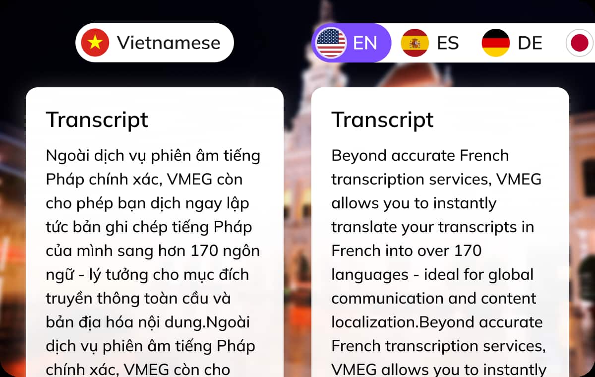 More Than Transcription - Instant Vietnamese Translation