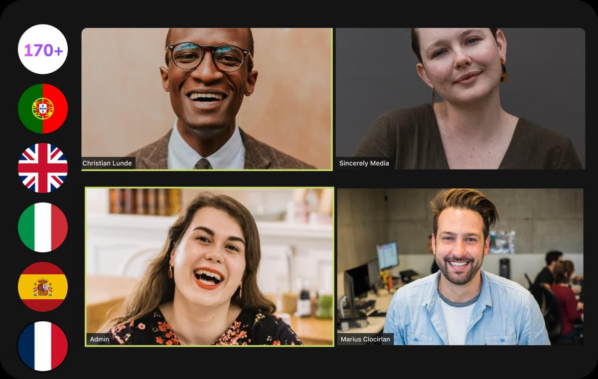 Translate MP4 into 170+ Languages