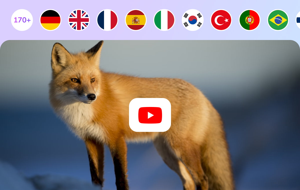 立即将 YouTube 视频翻译成 170 多种语言