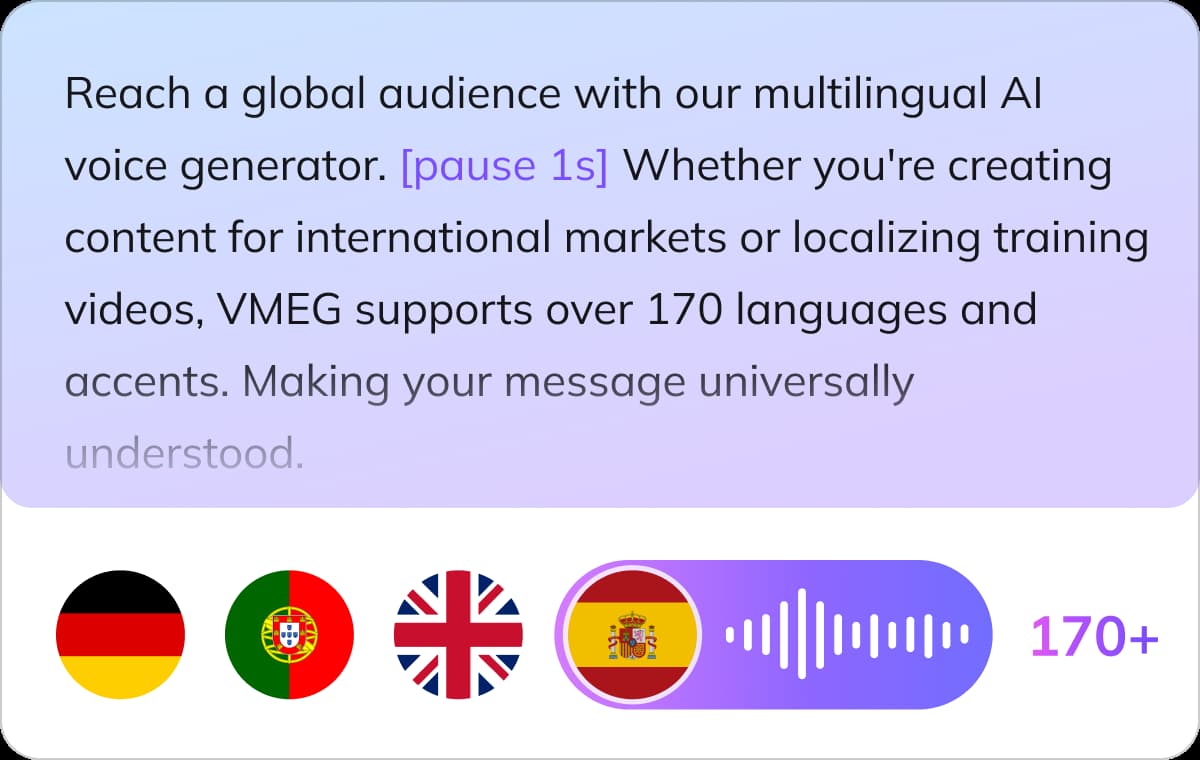 Gerador de Voz AI com Opções em Mais de 170 Idiomas