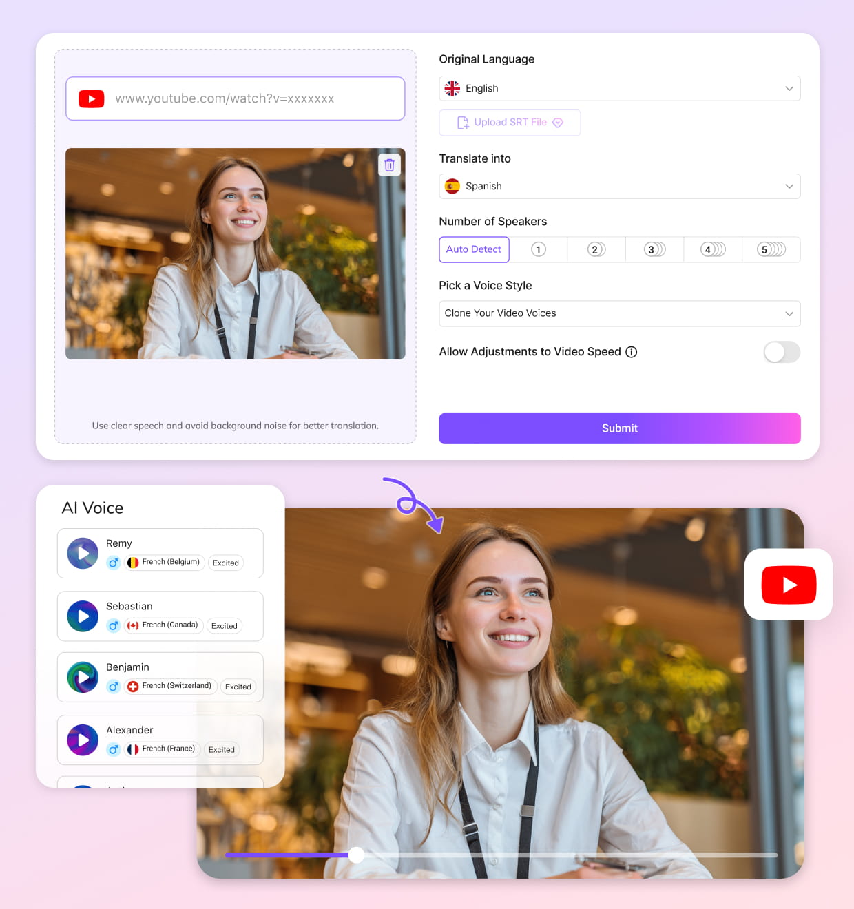 如何使用 VMEG 在线翻译 YouTube 视频