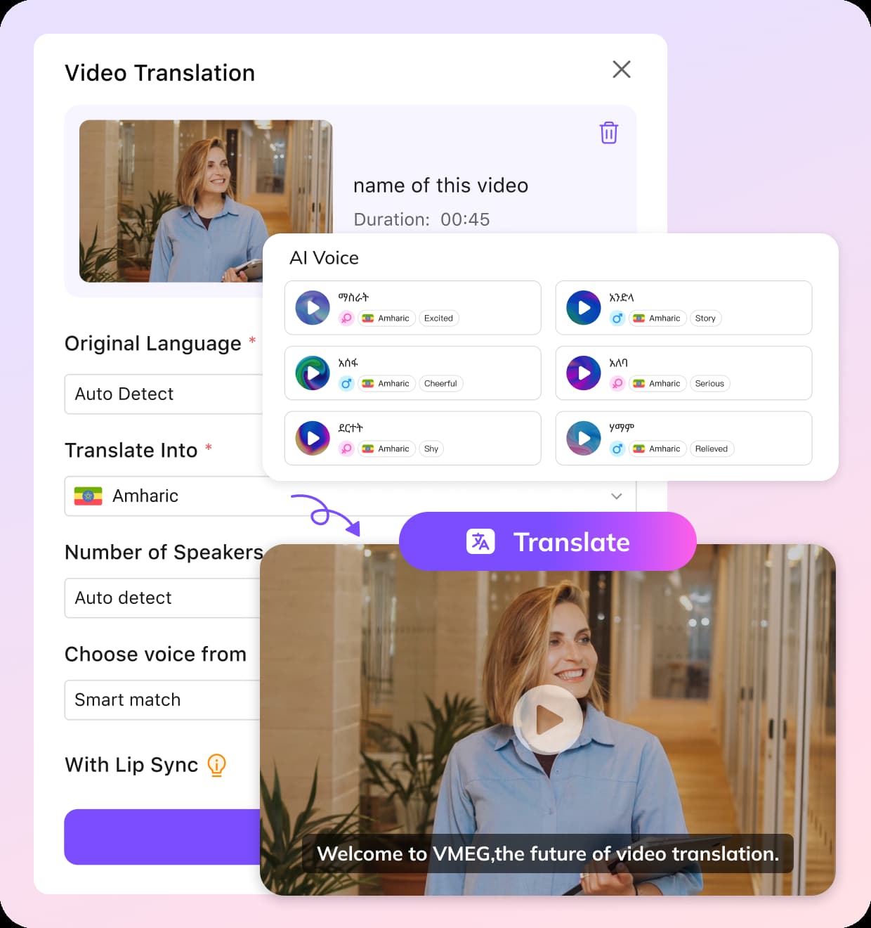 How to Translate English Video to Amharic