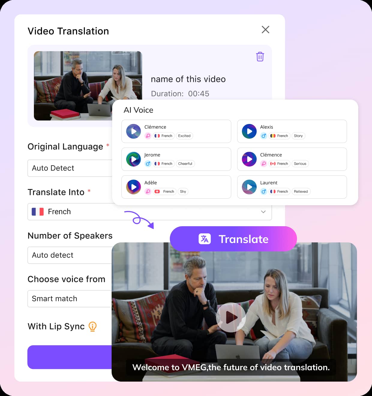 Traduire une vidéo italienne en français
