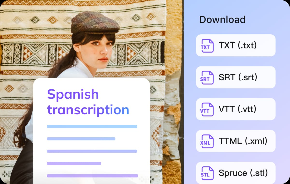 تنزيل النصوص بصيغ VTT وSRT وTXT وغيرها