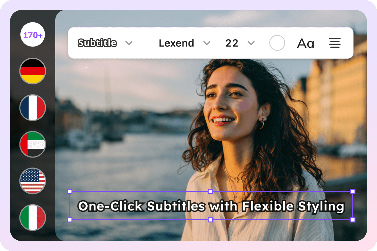 One-Click Subtitles with Flexible Styling