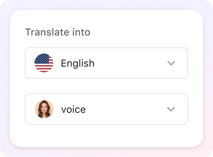 Select Language and Voice