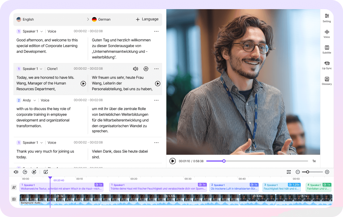 Purpose-Built Translation Workspace vs. General Timeline