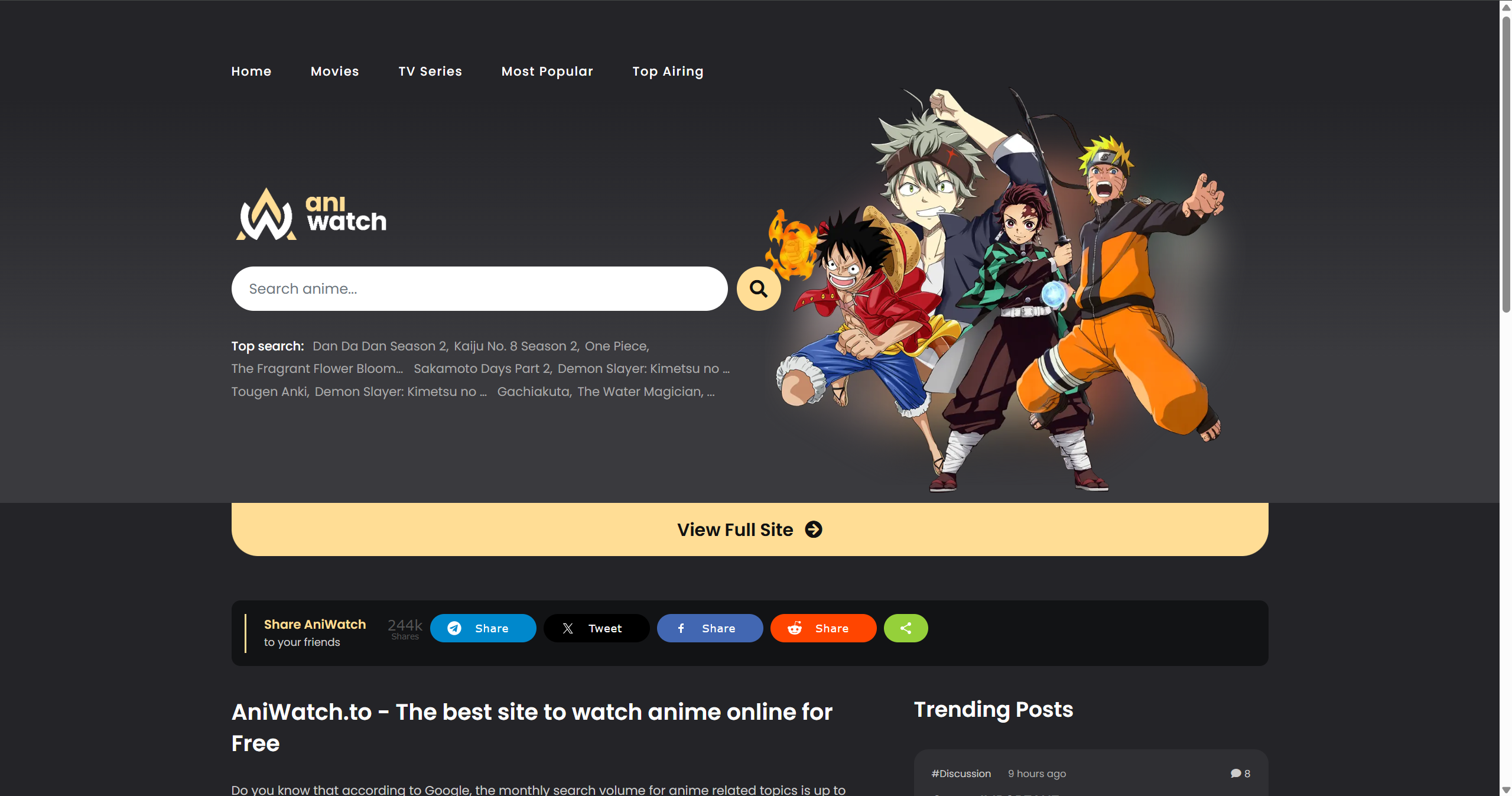 9anime Alternatives - Aniwatch