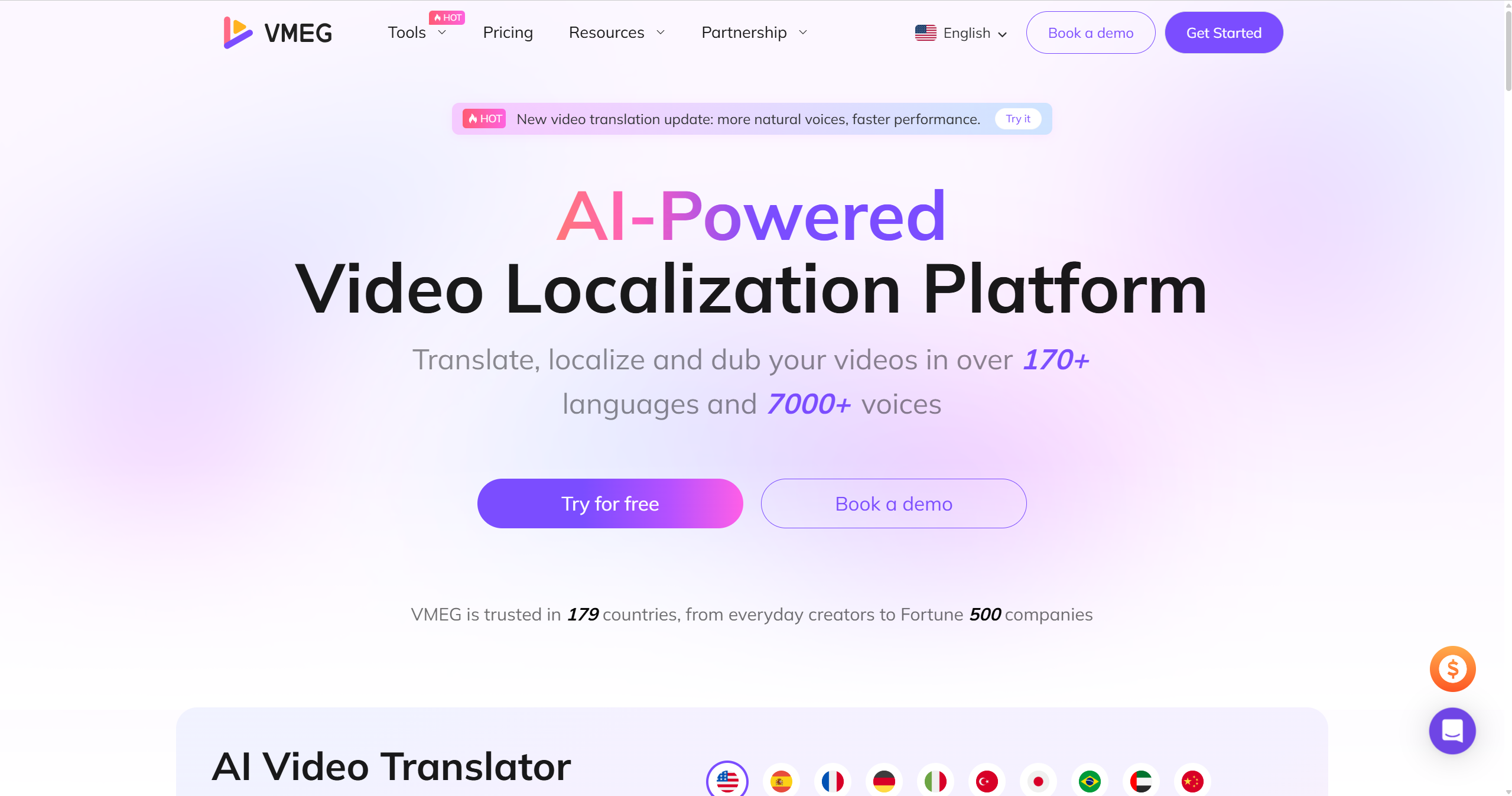 Top AI Dubbing & Video Translation - VMEG AI