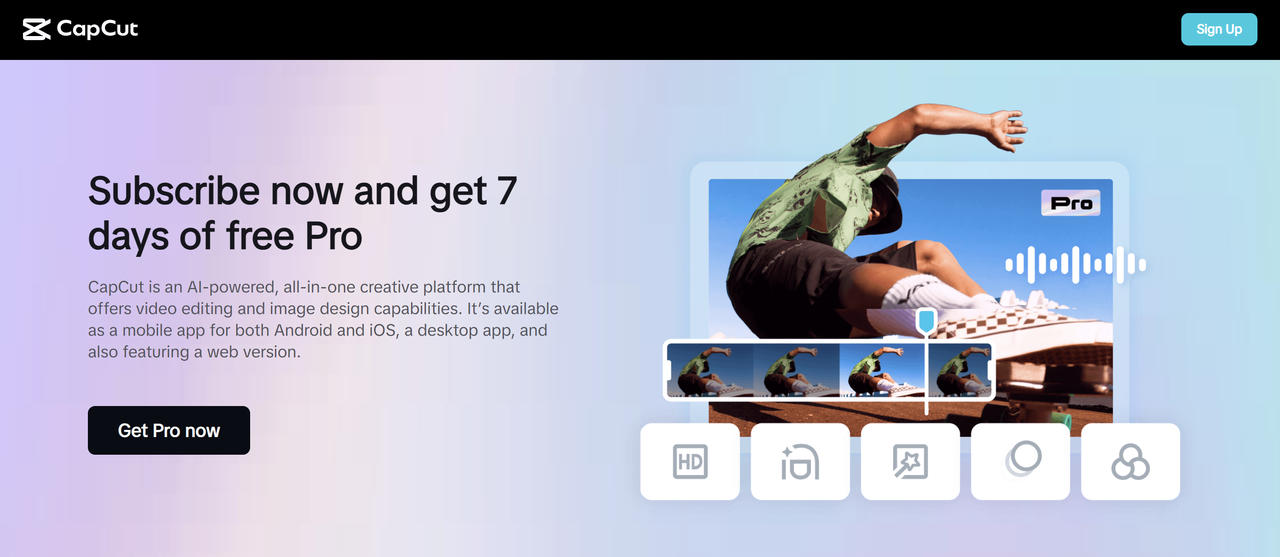 CapCut Homepage
