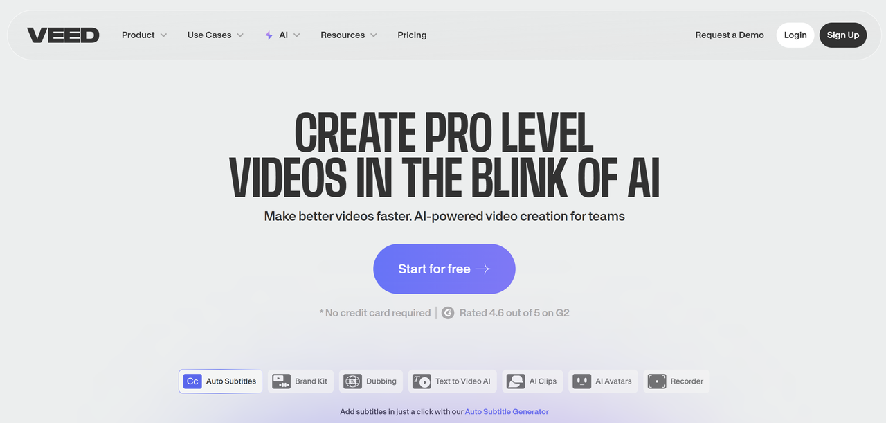 VEED Homepage