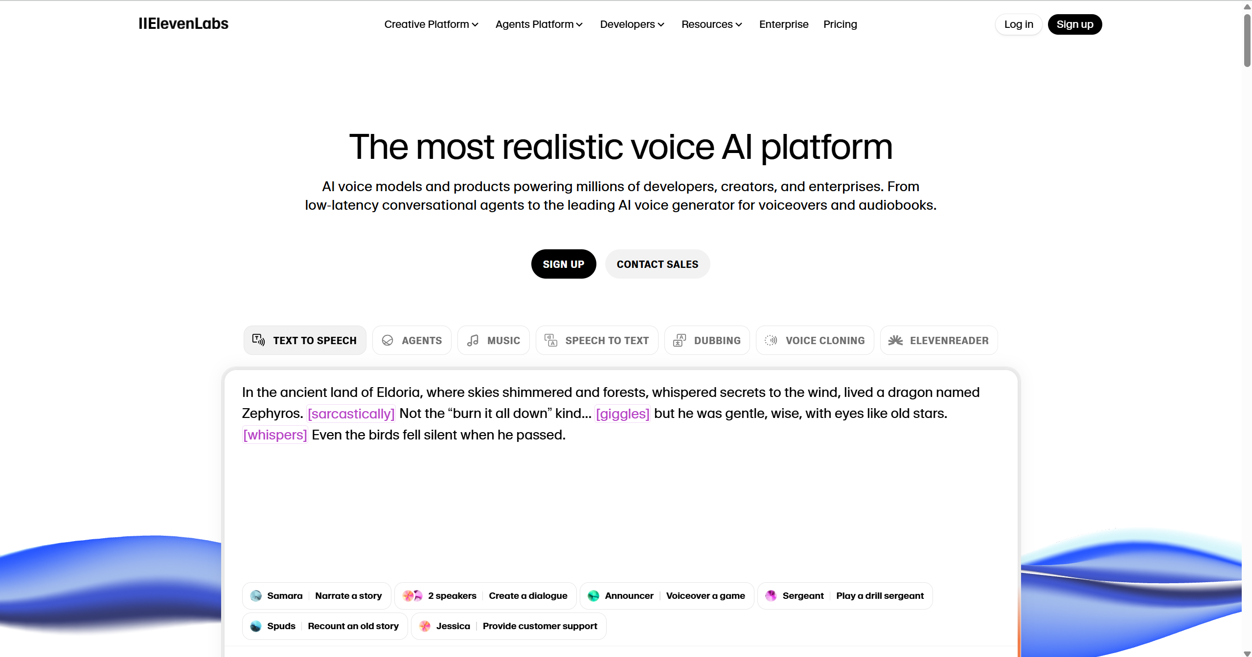 Top Text-to-Speech Software - ElevenLabs