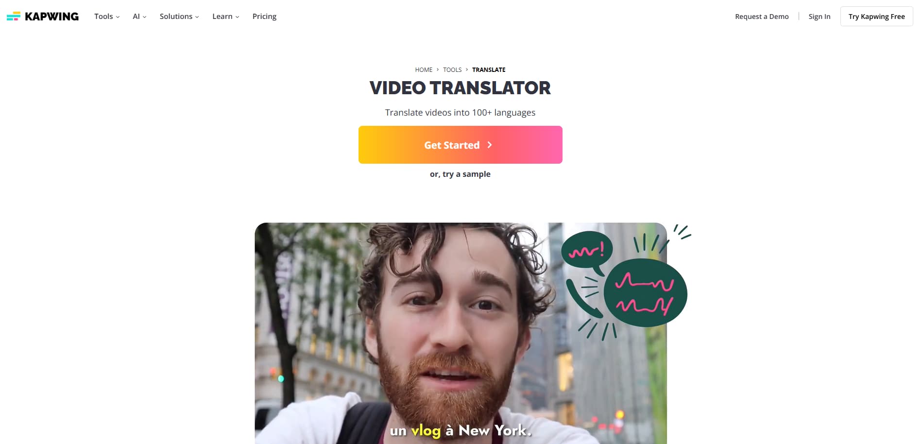 Best AI Video Translator - Kapwing