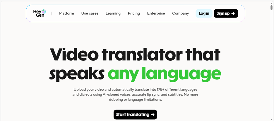 heygen video translator