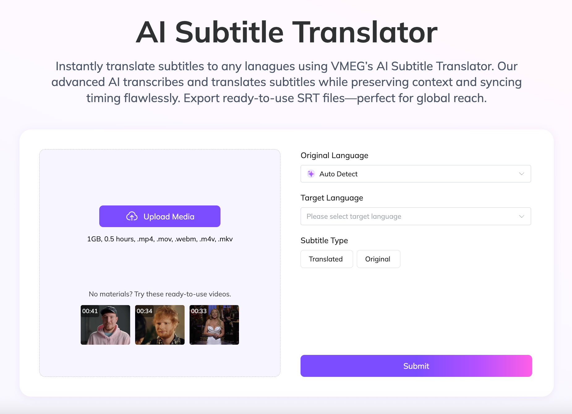 VMEG Subtitle Translator 