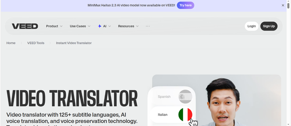 Best Video Translation Services - VEED