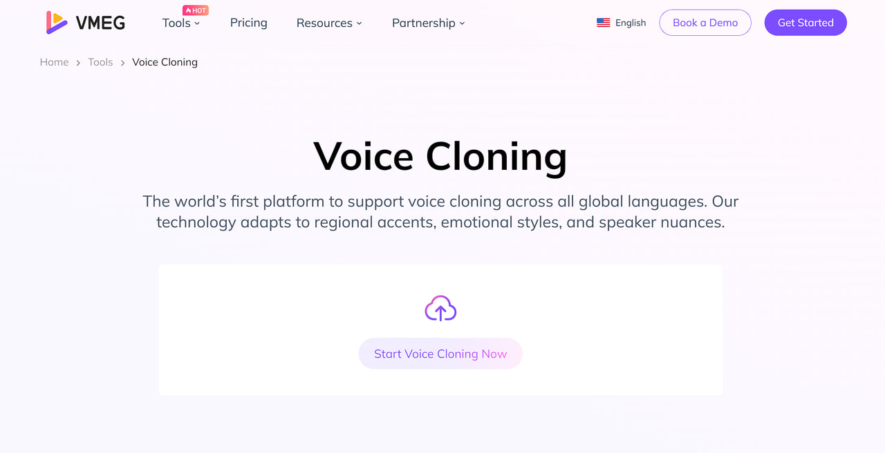 VMEG AI Voice Cloning