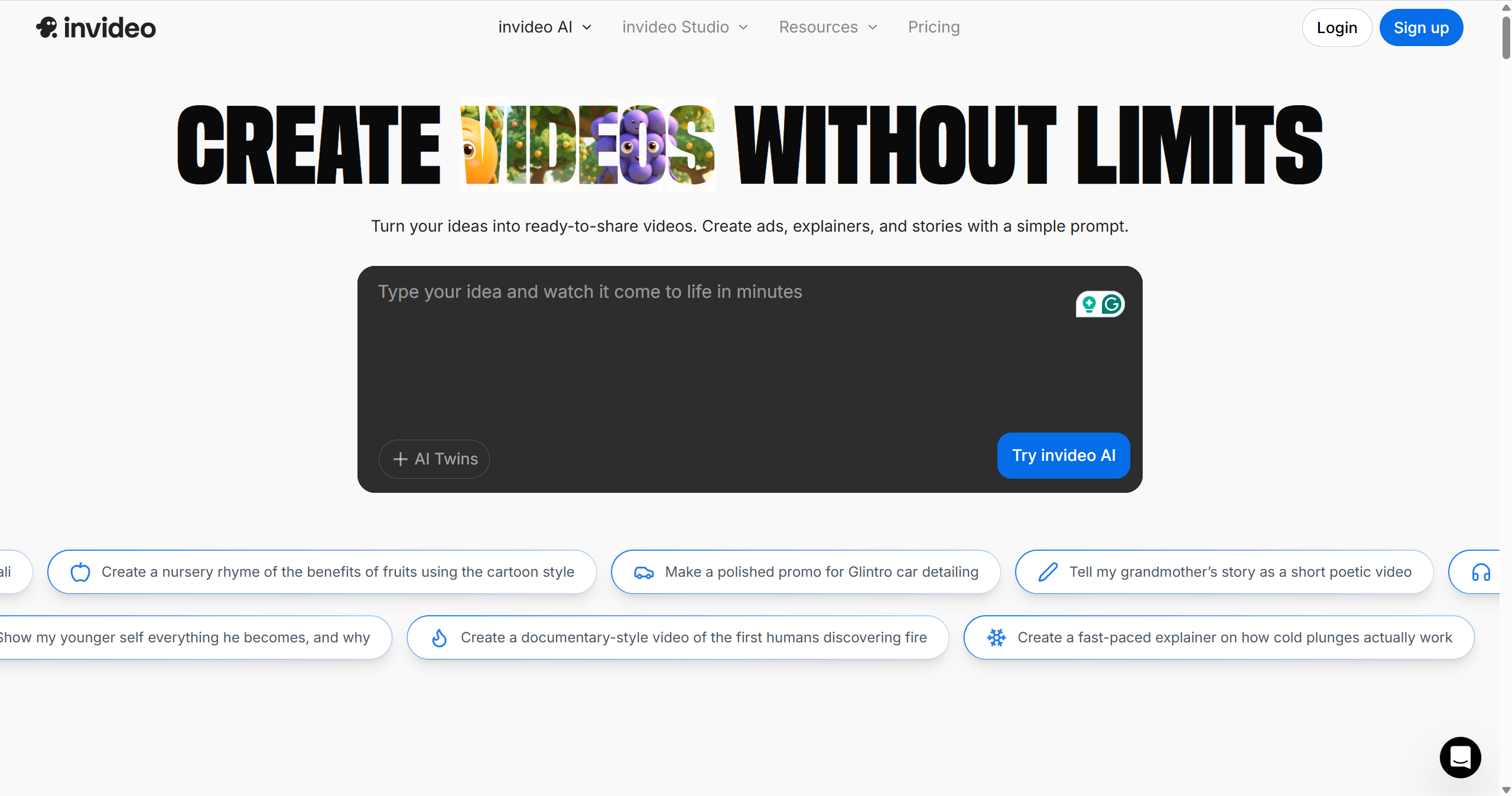 Top AI Video Generator - InVideo AI