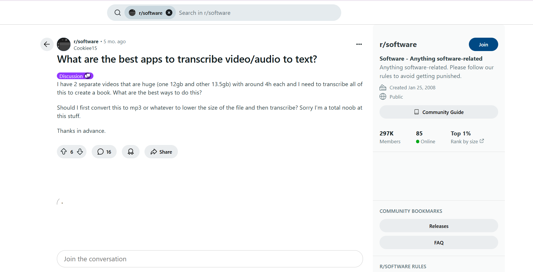 reddit-discussion-about-transcribe-video-to-text