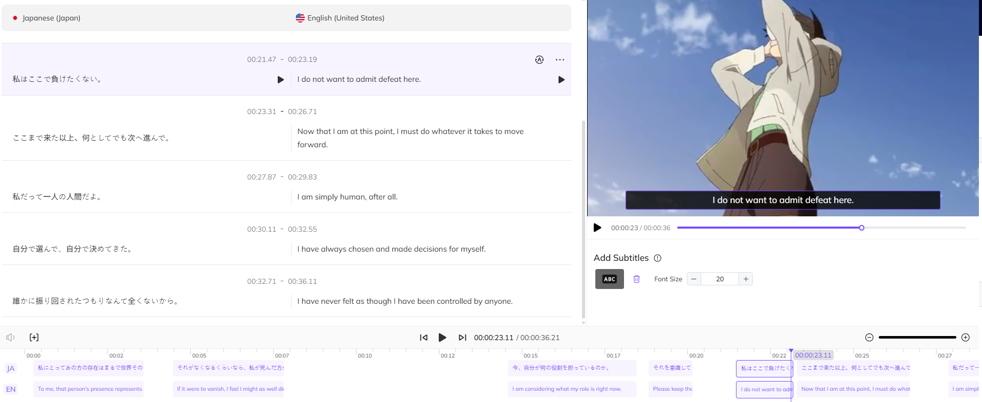 Anime Subtitles Editor