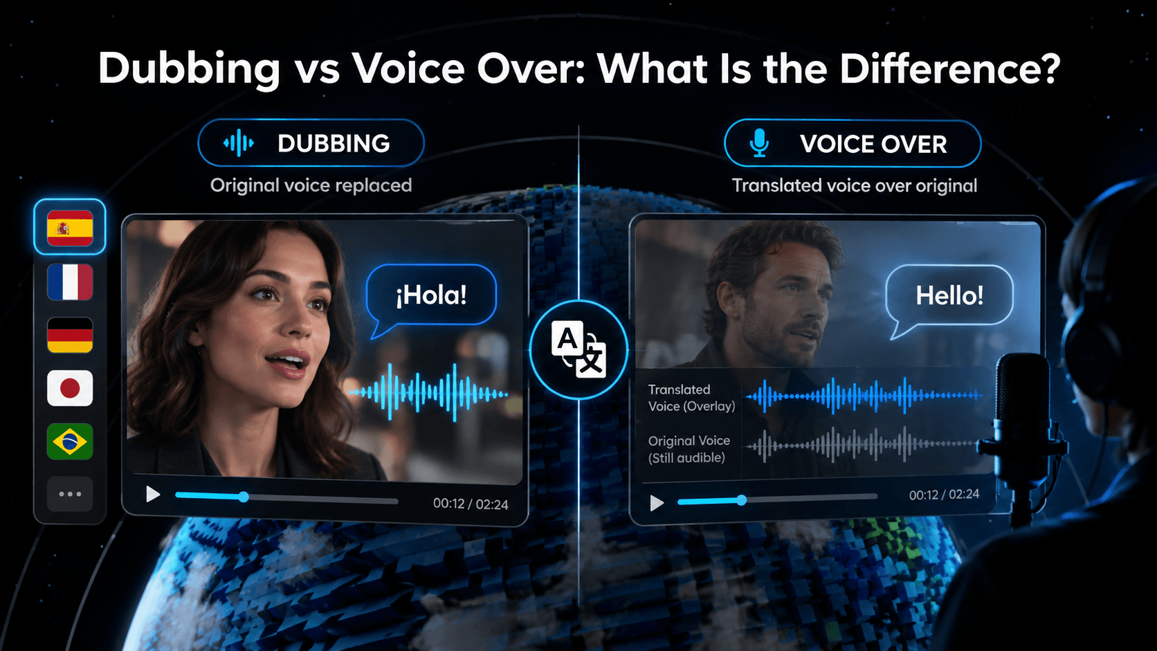 Dubbing vs Voice Over: What Is the Difference?