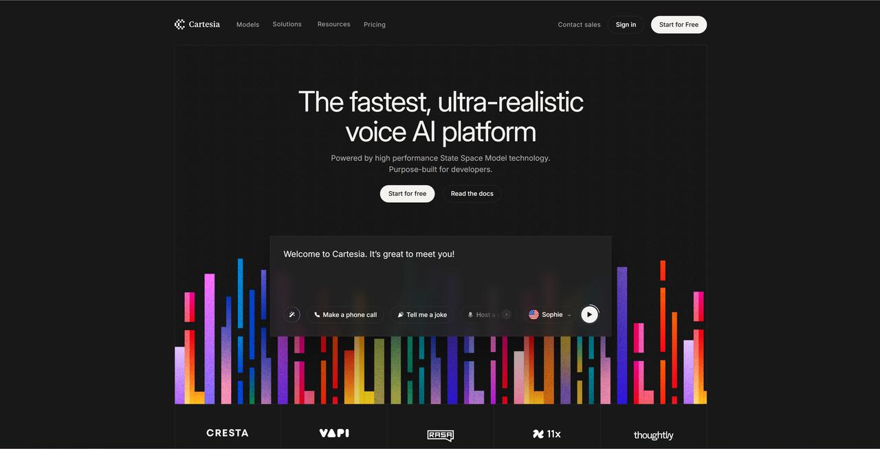Cartesia Homepage