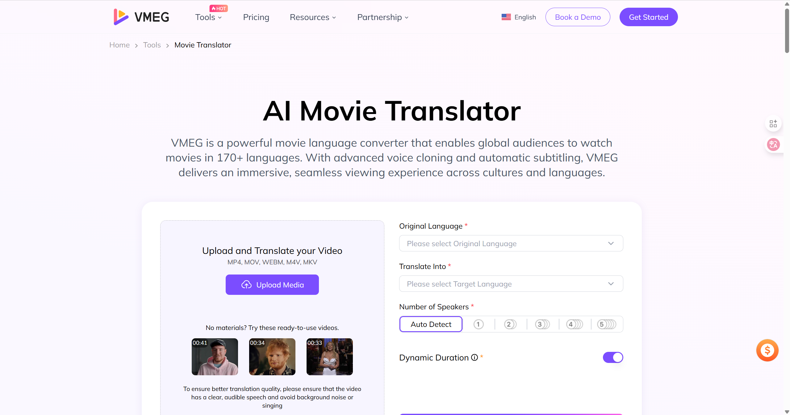 Best Video Translator for Movie Sites