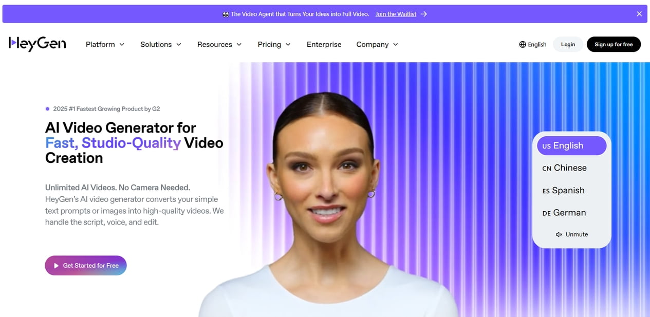Heygen Homepage