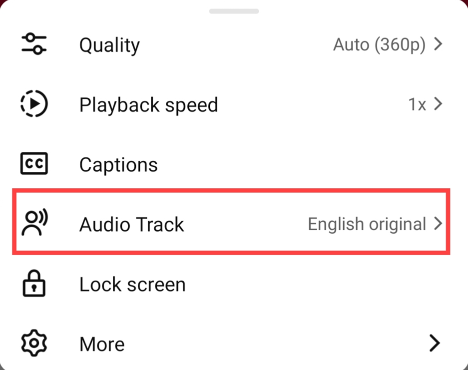 youtube audio track