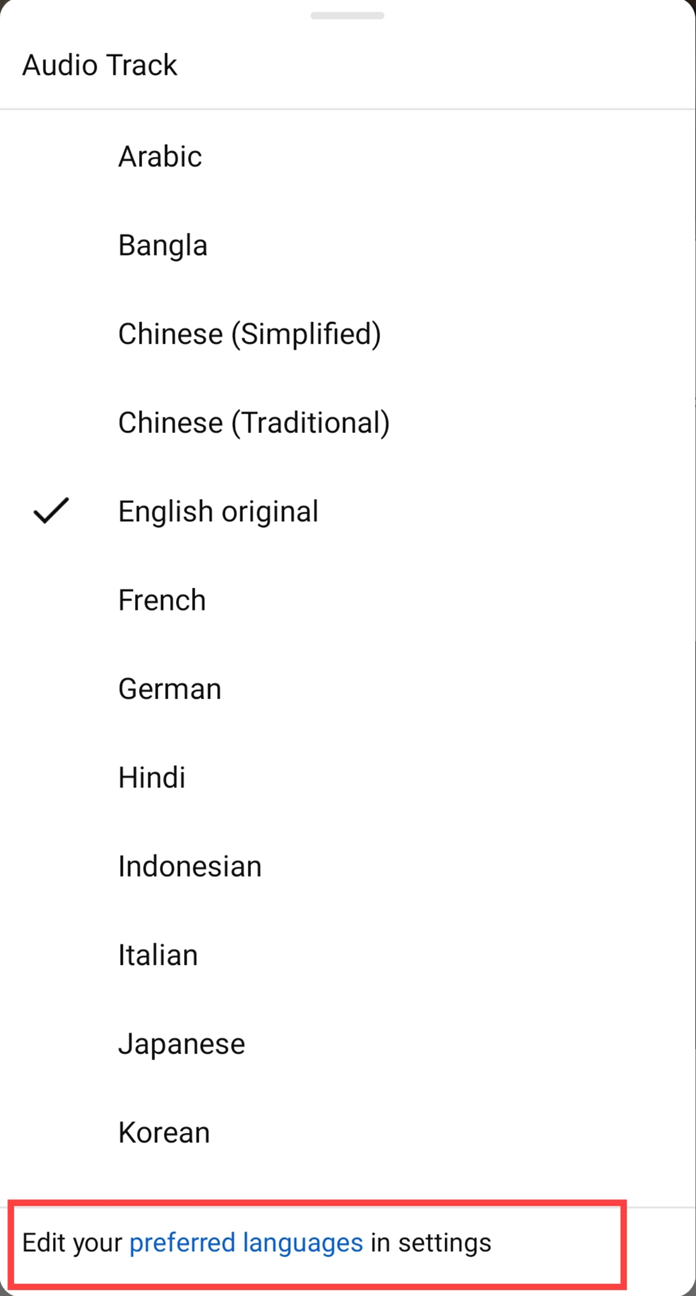 youtube edit your preferred languages in settings