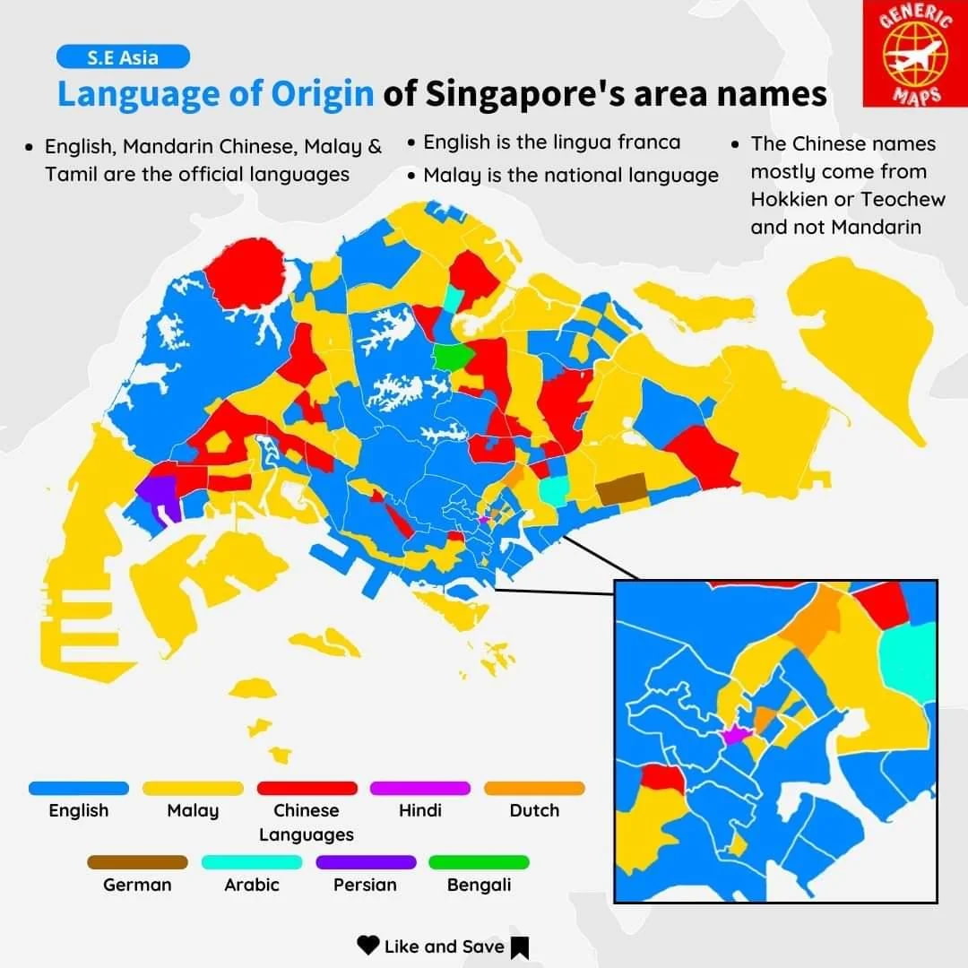Language of Origin of Singapore's area names