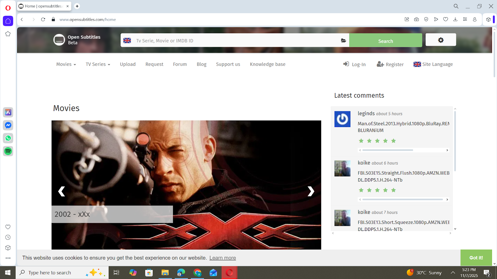OpenSubtitles subtitle download