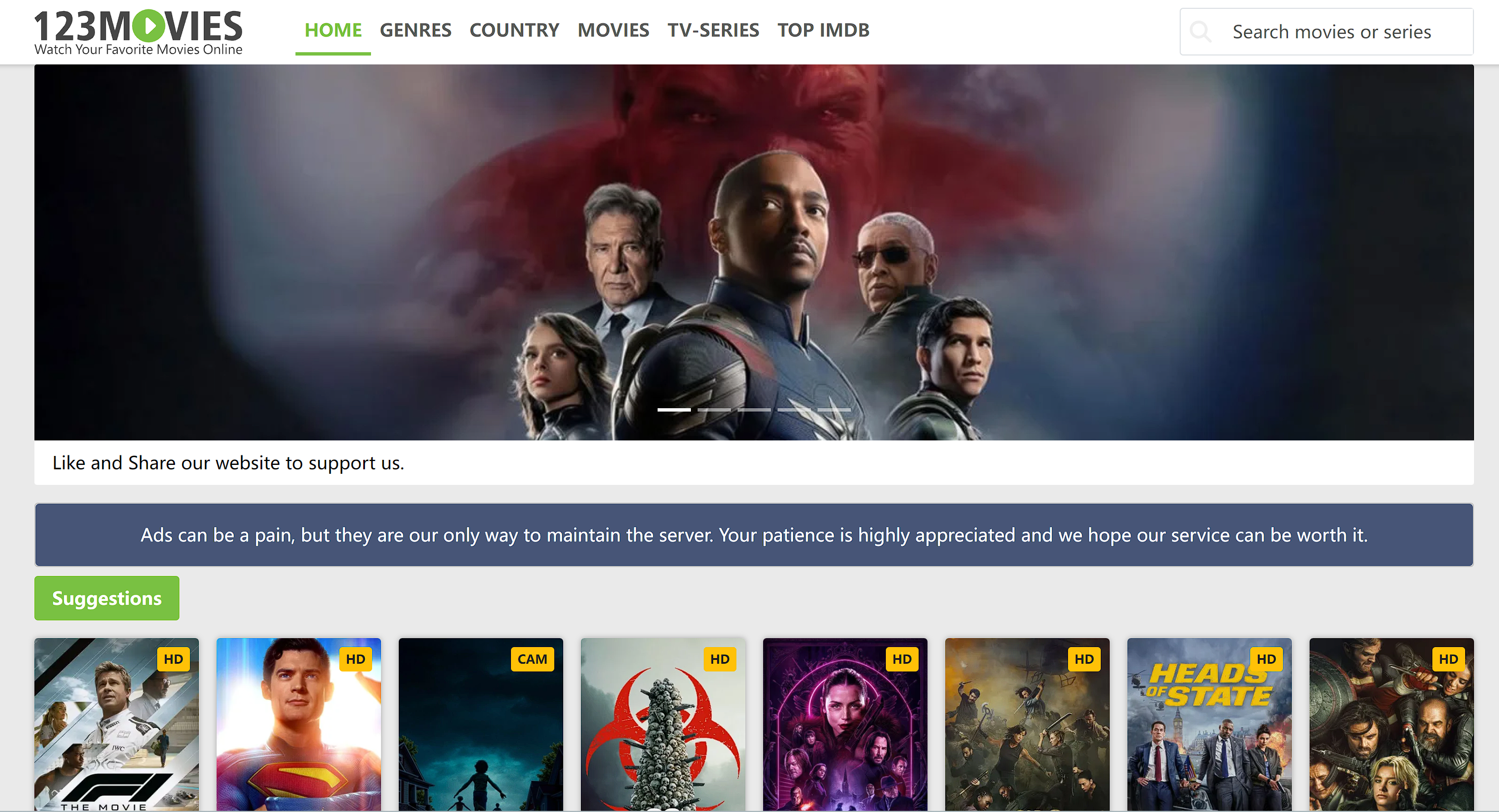 Best MoviesJoy Alternatives - 123Movies