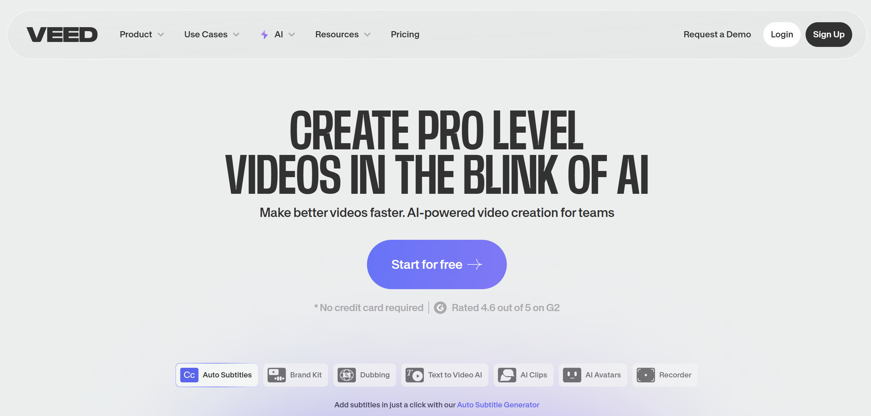 VEED Homepage
