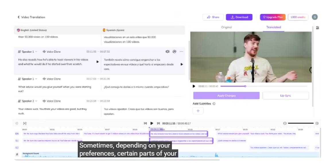 example of a video with closed captions