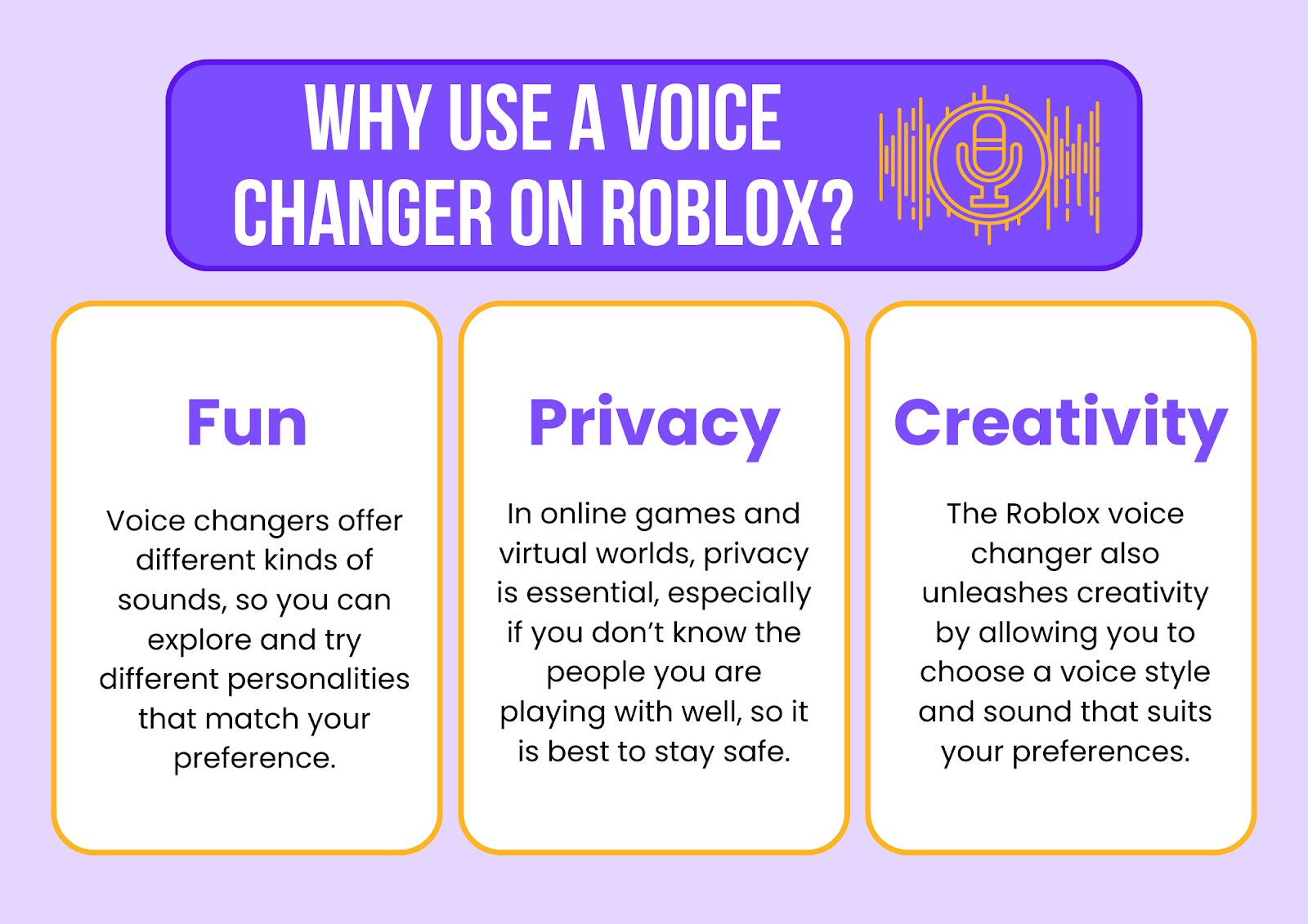 why use a voice changer on roblox