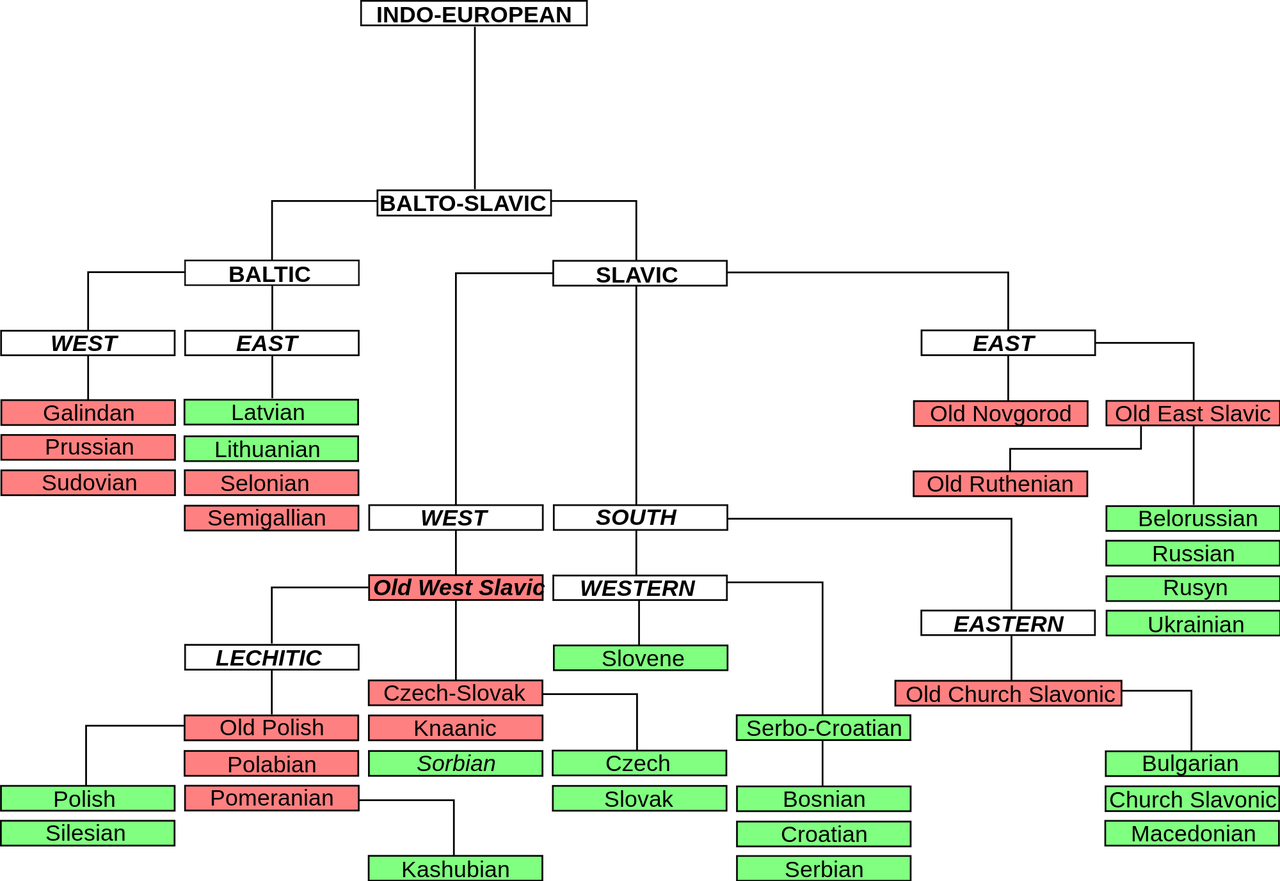 Russian Language Tree