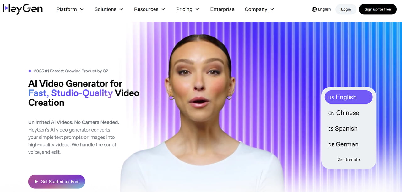 Heygen Homepage