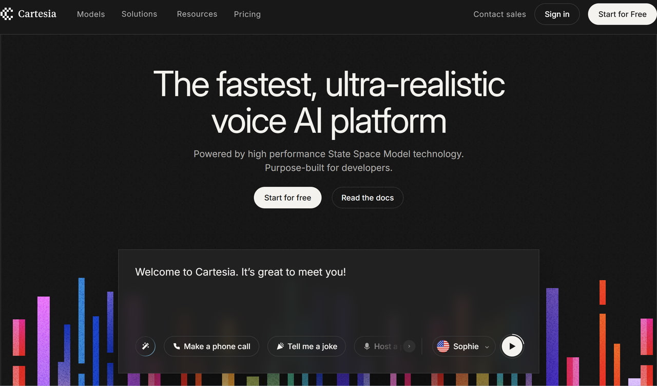 Cartesia Homepage