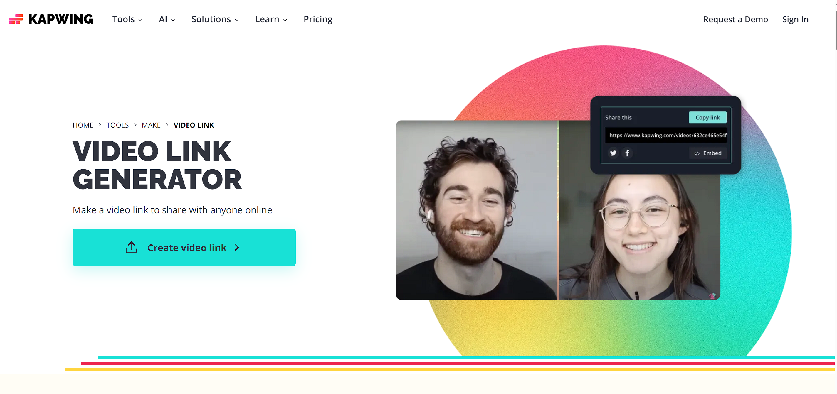 kapwing video link generator