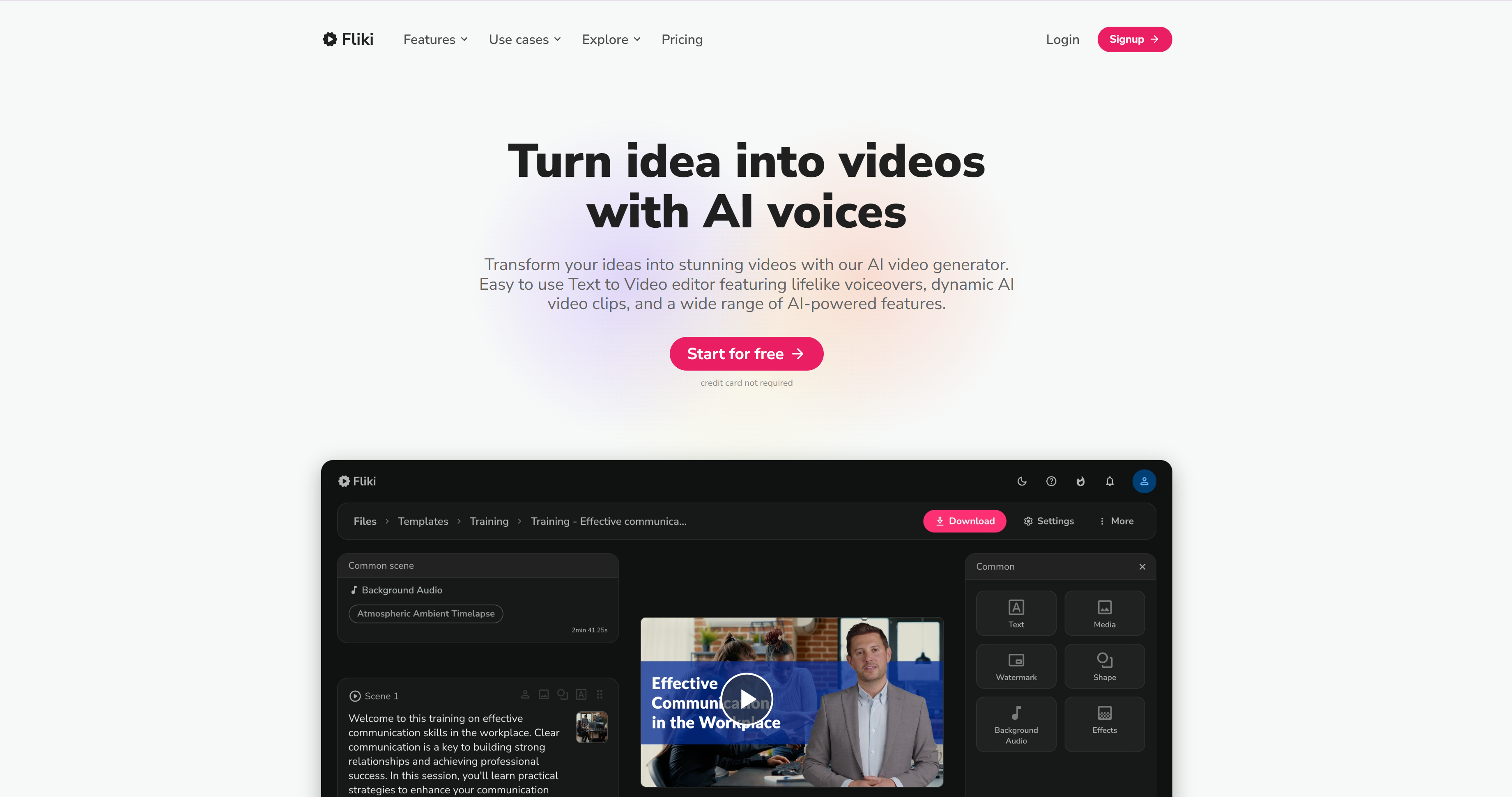 fliki-homepage