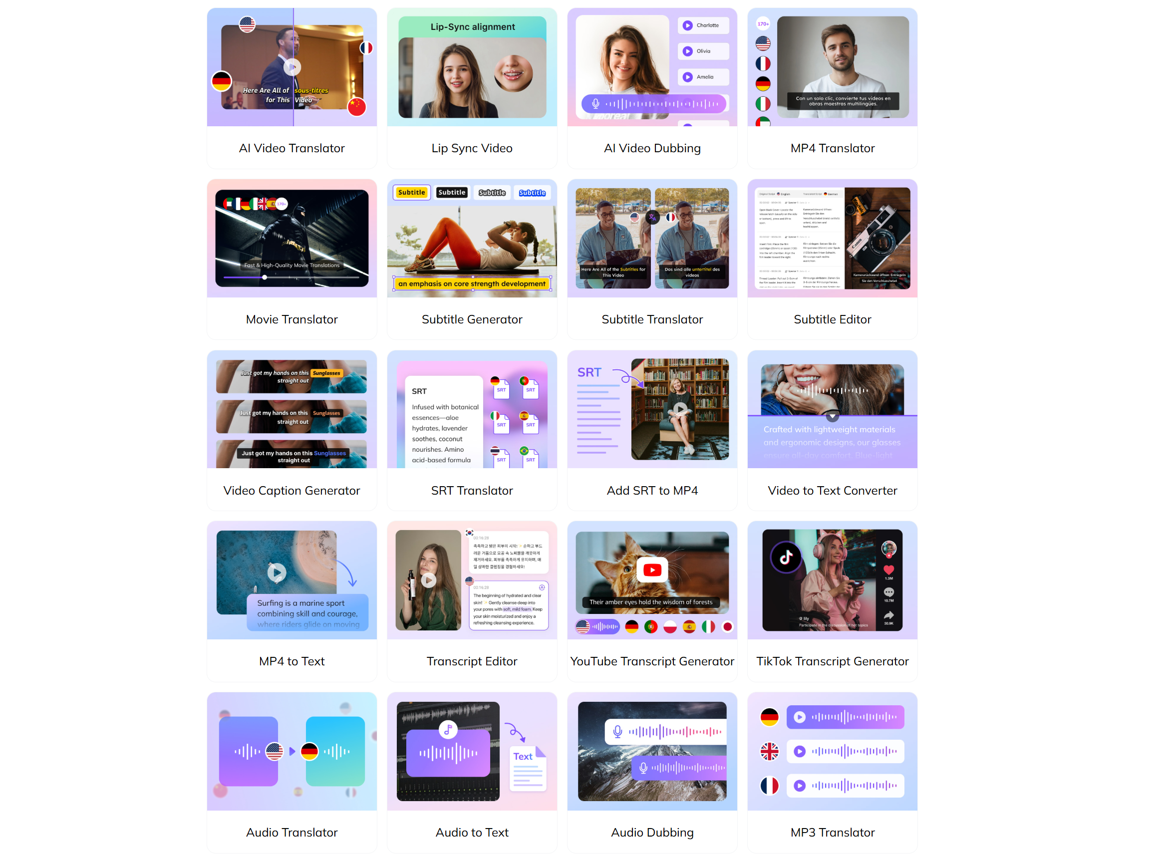 VMEG AI website showing its translation tools